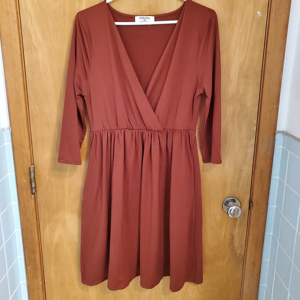 Zenana 3/4 Sleeve Dress
